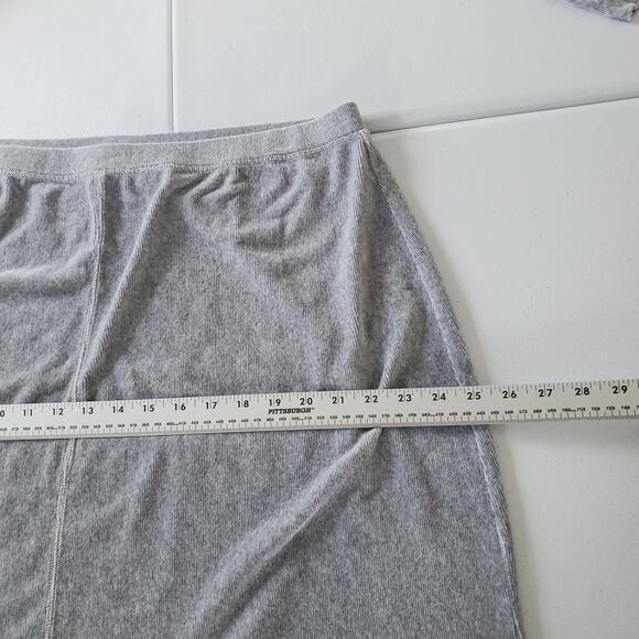 J. Jill Top & Skirt Set Womens 2X 3X Gray Knit Long Sleeve Elastic Waist Modest - Picture 6 of 16